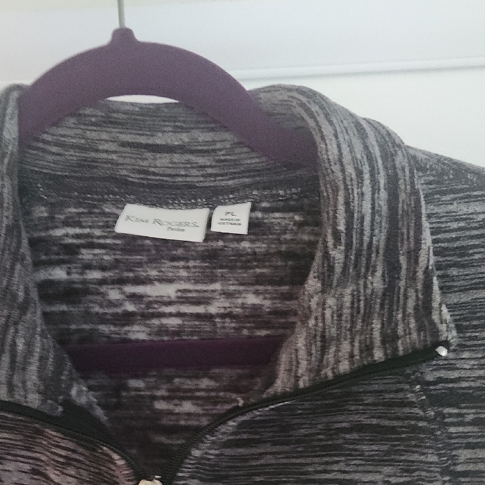 Black and Gray Zip-Up Vest